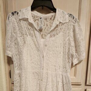 NY Collection | White Lace Dress | NWT
